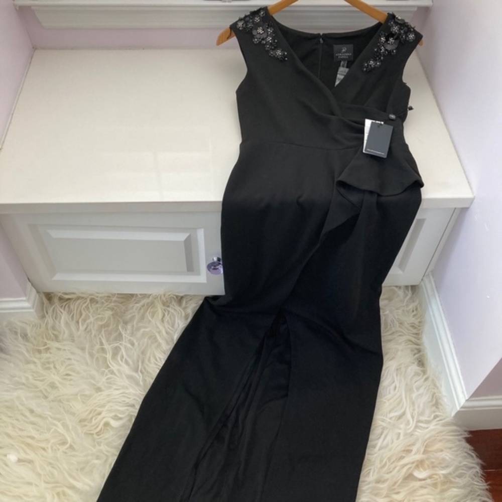 ADRIANNA PAPELL Sequined Off The Shoulder Gown - Picture 3 of 8